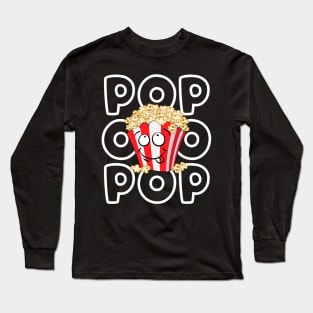 Love Popcorn 2 T-Shirt Funny Popcorn Lovers Long Sleeve T-Shirt